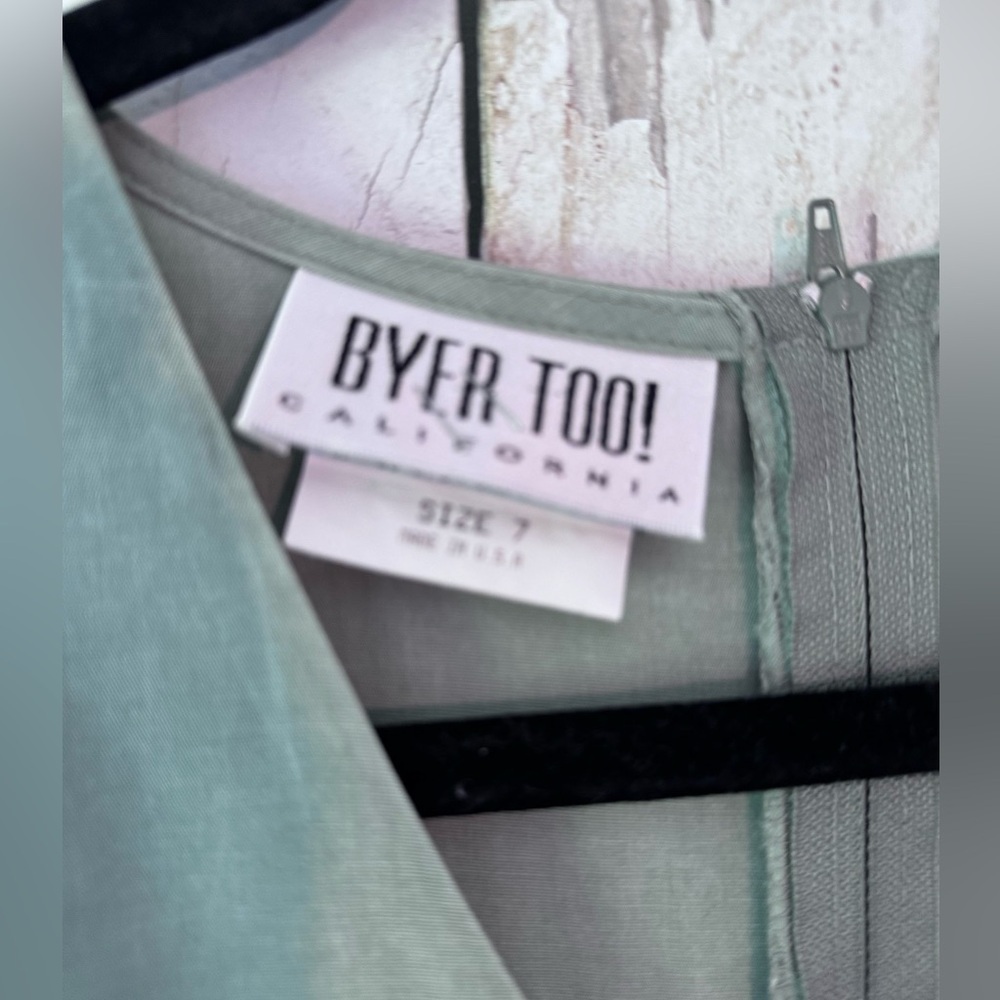 BYER TOO Vintage One Piece Suit Size 7 Green - Picture 2 of 7